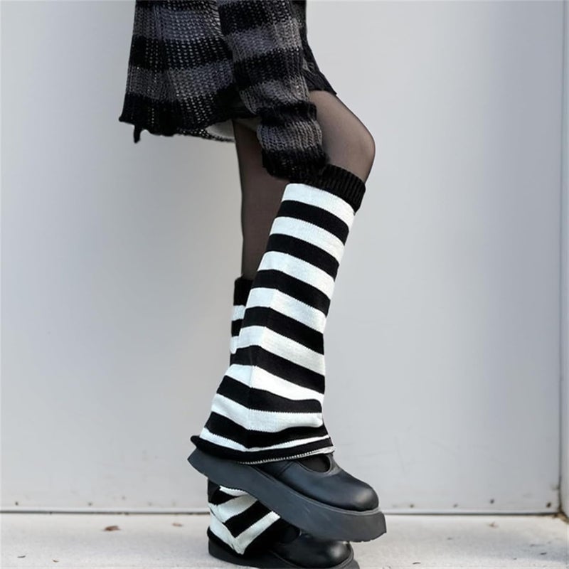 Insdark Goth Leg Warmers for Women Rave Cute Y2k Harajuku Punk Scenecore Alt Emo - Image 3